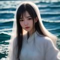 男生为女生系发带，海边礁石上微风轻拂，羞羞视频海边恋爱主题温柔画面